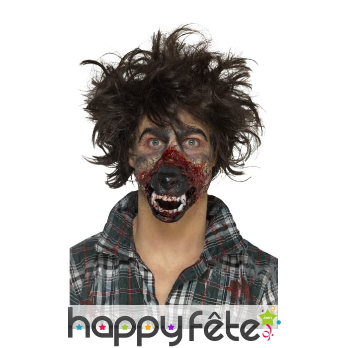 Prothèse bouche de loup garou en mousse de latex