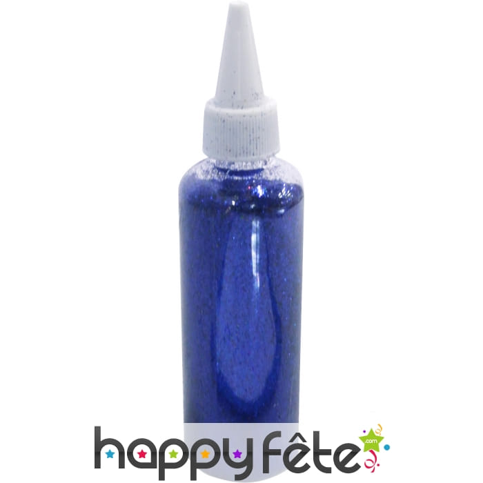 Paillettes bleues en boîte