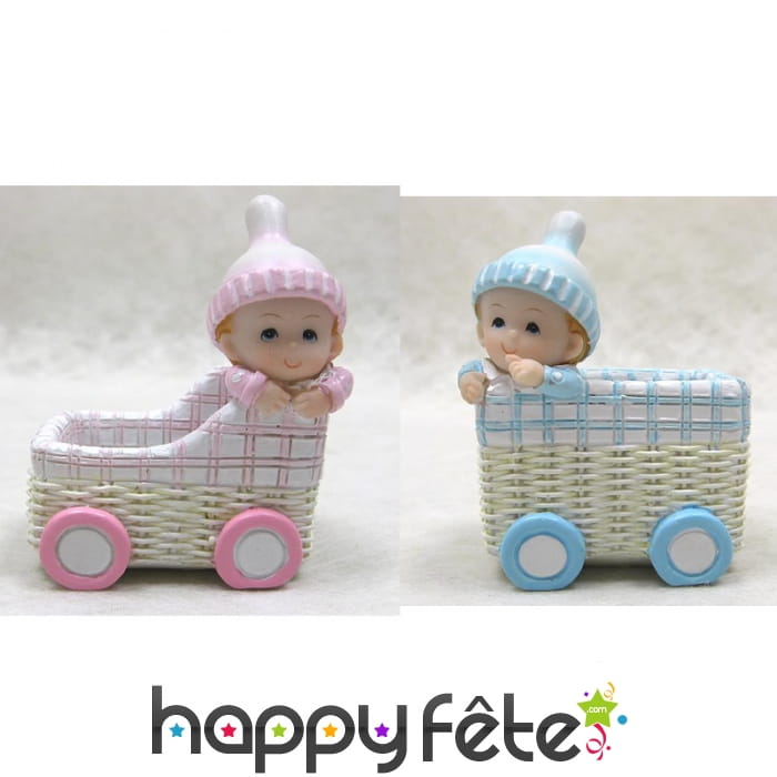 Panier bébé en résine pour dragées