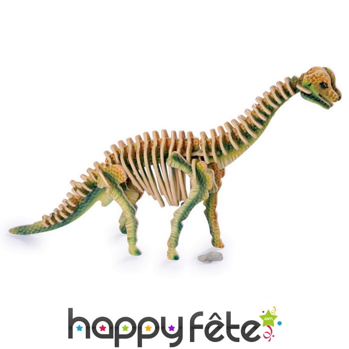 Puzzle brachiosaure en bois, 3D