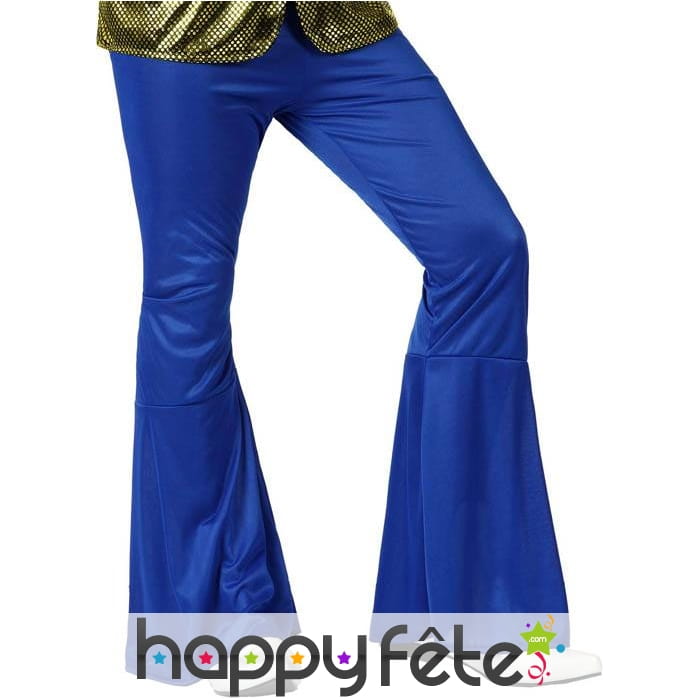 Pantalon bleu foncé patte d'éléphant pour homme