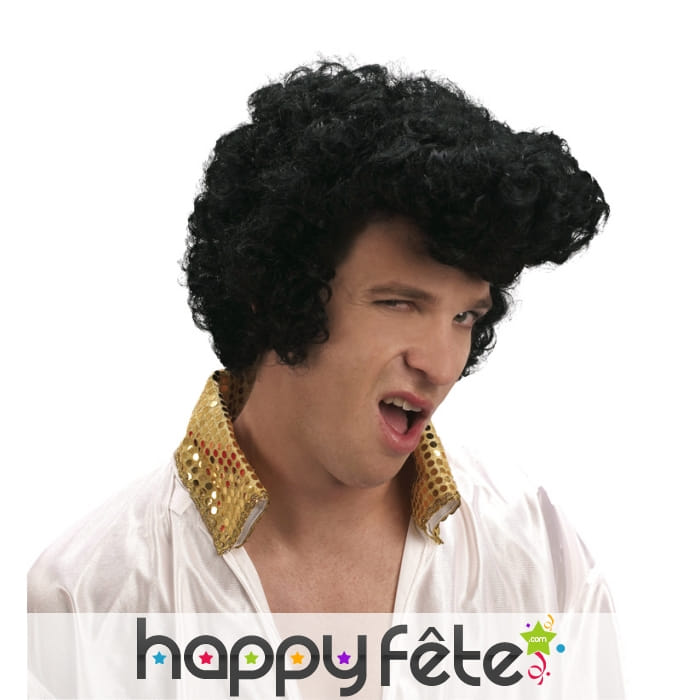 Perruque banane frisée noire