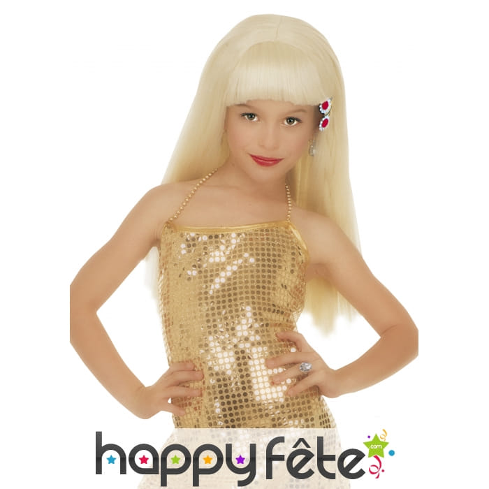 Perruque blond glamour pour enfant