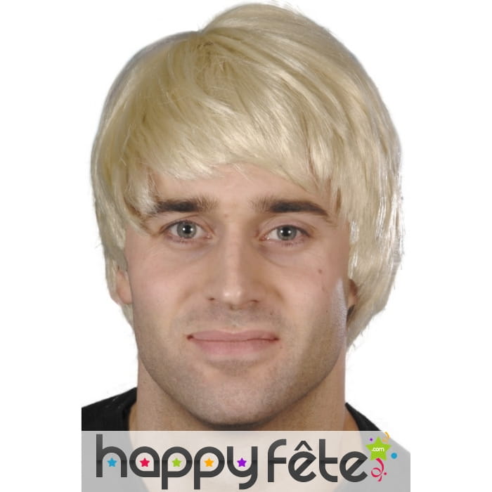 Perruque blonde homme
