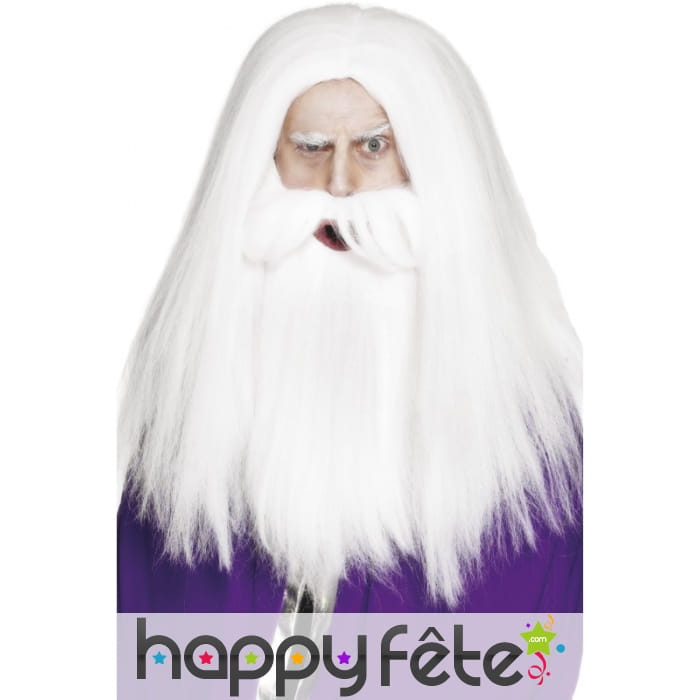 Perruque barbe magicien