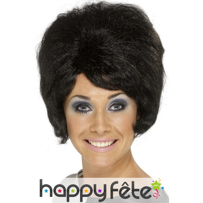 Perruque beehive noire