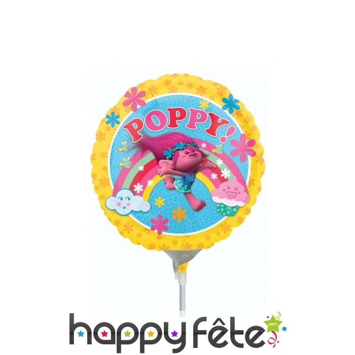 Petit ballon Poppy Trolls de 23cm en aluminium
