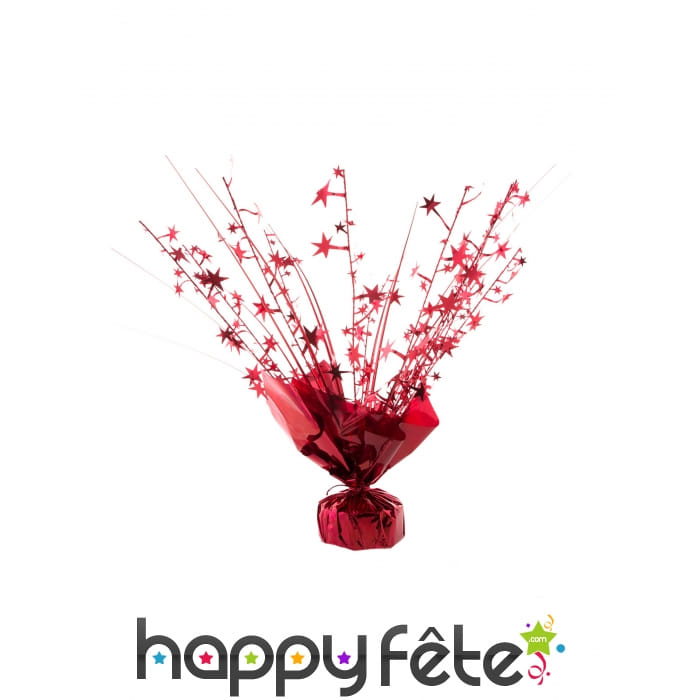 Poids ballon rouge avec tiges étoilées, 250gr