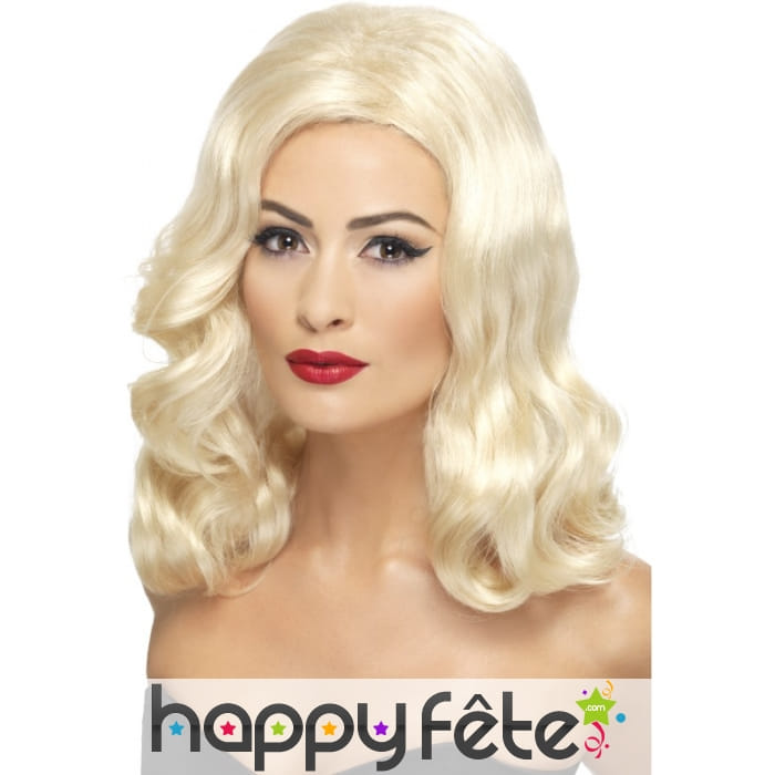 Perruque blonde style années 20