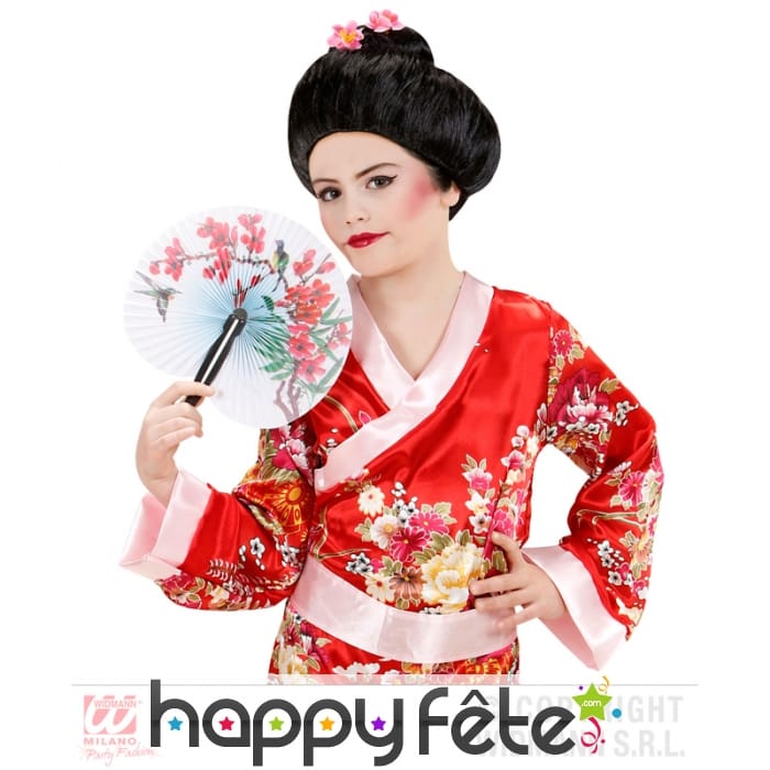 Perruque chignon asiatique pour enfant