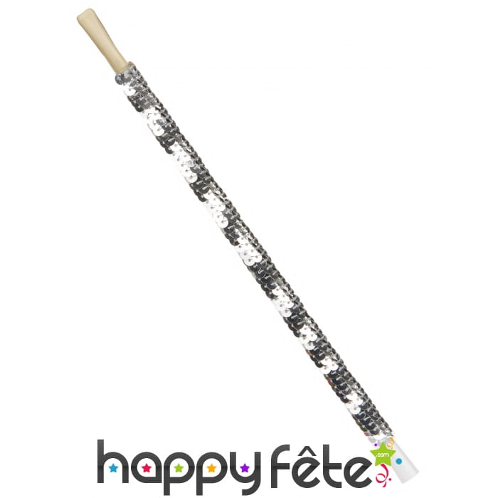 Porte cigarette argenté recouvert de sequins