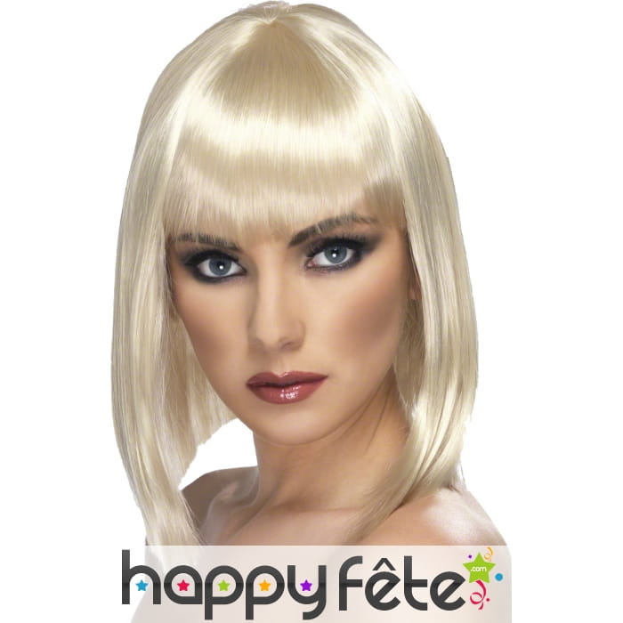 Perruque carré blond