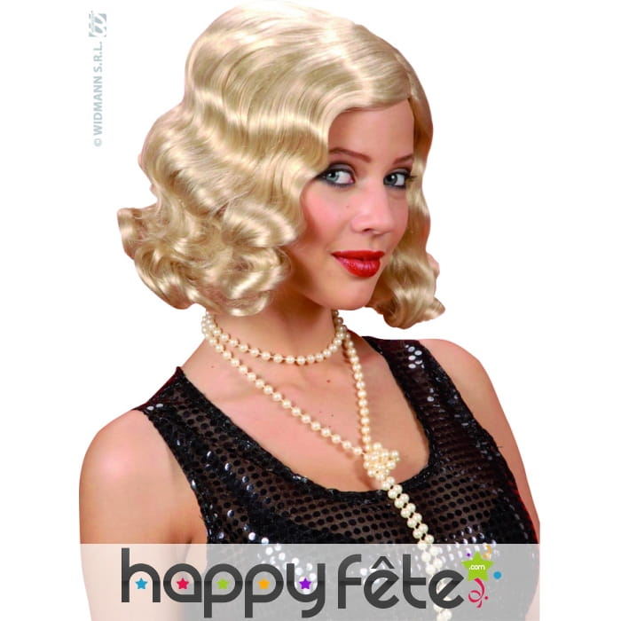 Perruque charleston blonde
