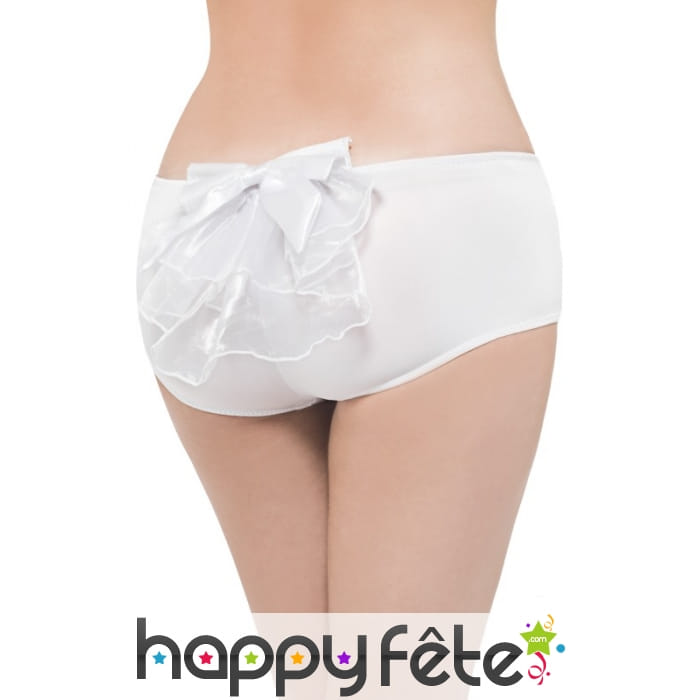 Petite culotte burlesque blanche