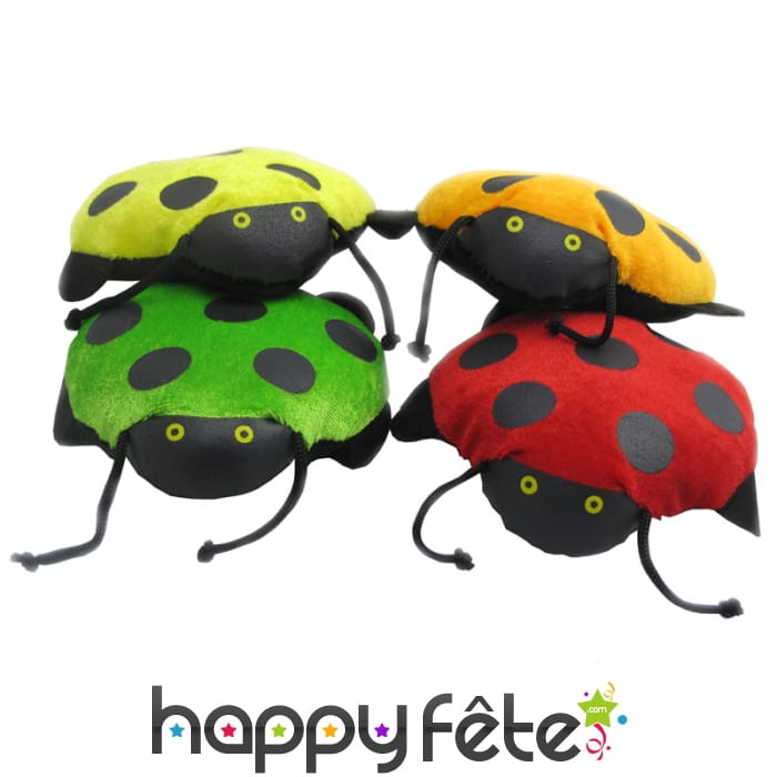 Peluche coccinelle colorée