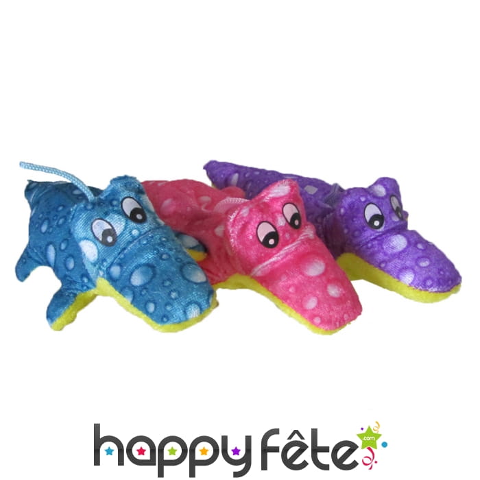Peluche crocodile coloré
