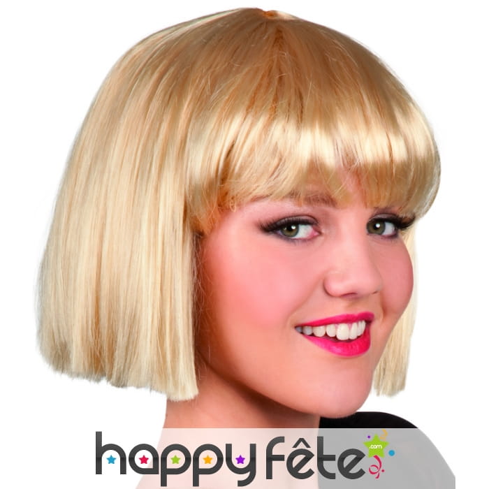 Perruque carré court blonde