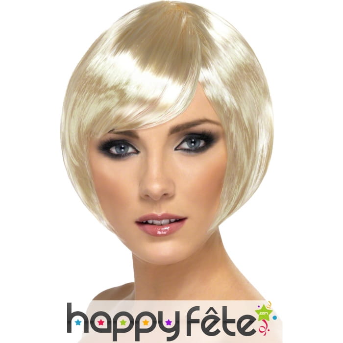 Perruque carré droit blonde