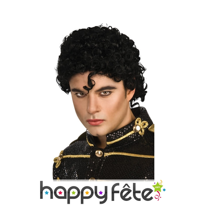 Perruque courte de Michaël Jackson, bouclée