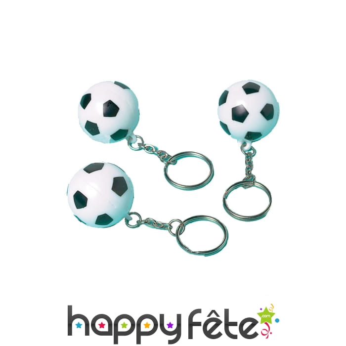Portes clefs en forme de ballons de foot, par 12