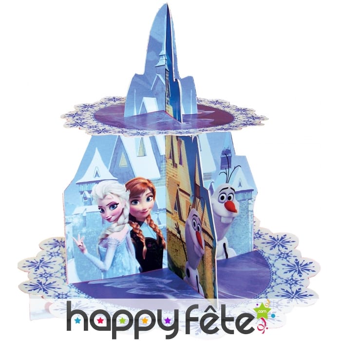 Présentoir cupcakes en carton, La reine des neiges