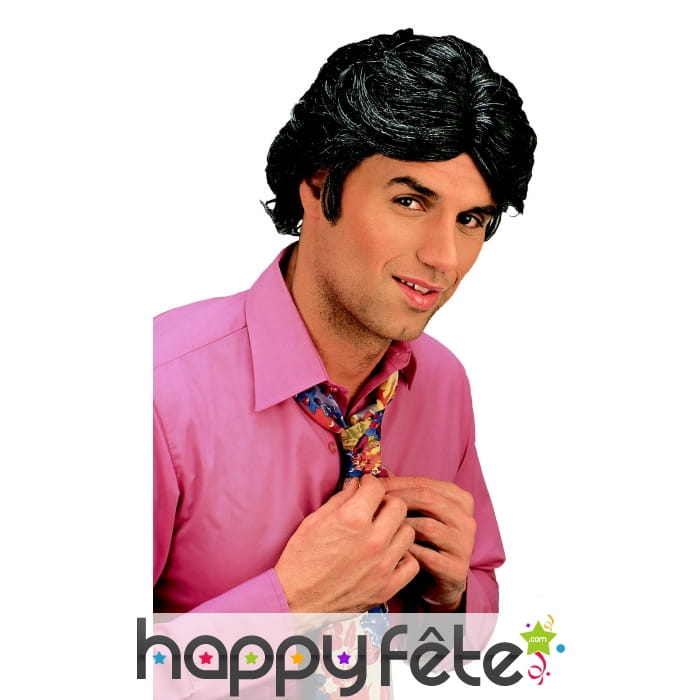 Perruque courte grisonnante pour homme