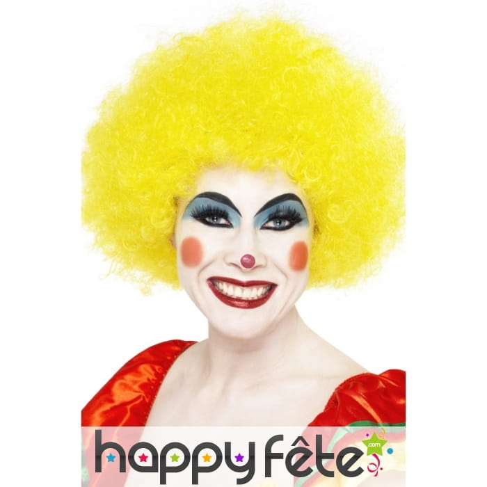 Perruque clown jaune