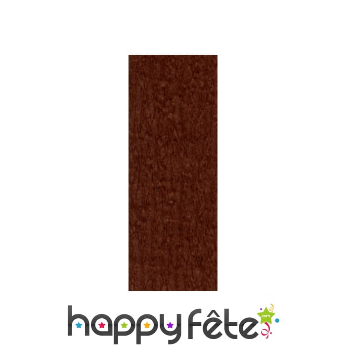 Papier crepon marron noyer de 50 x 200 cm