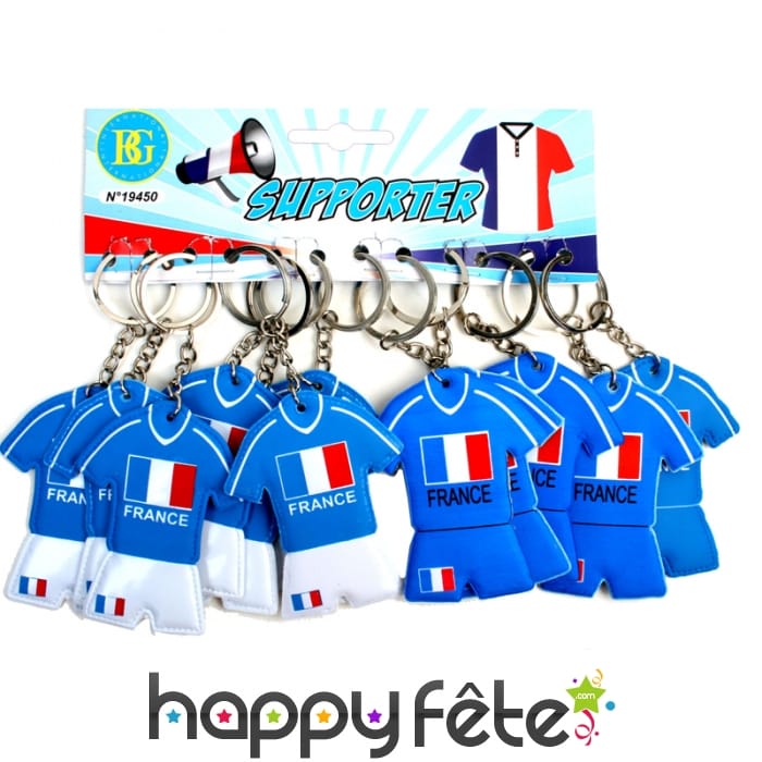 Portes clefs maillot foot France