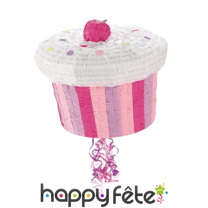 Pinata cupcake rose de 27cm