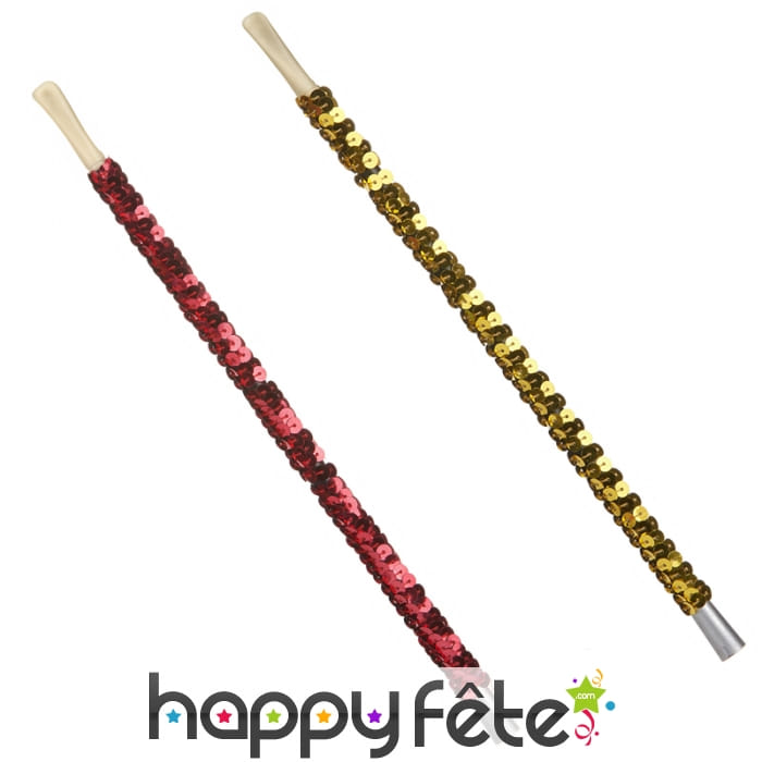 Porte cigarette recouvert de sequins, 30cm