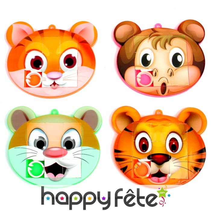 Puzzle casse tête en forme de tête d'animal