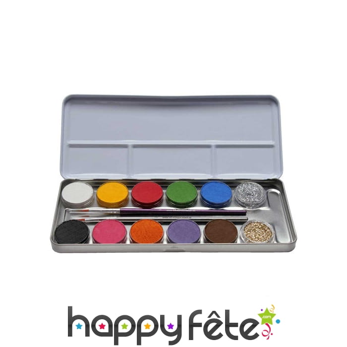 Palette de 12 maquillages avec paillettes