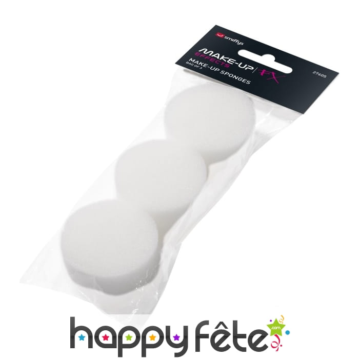 Pack de 3 éponges de maquillage