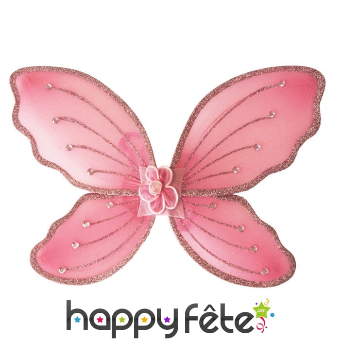 Paire d'ailes roses pour enfant