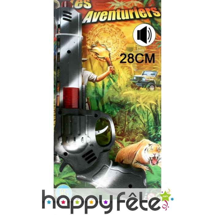 Pistolet d'aventurier, bruit et étincelles