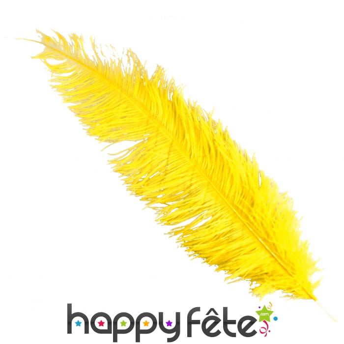 Plume d'autruche jaune
