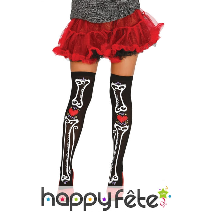 Paire de Bas Dia de los muertos