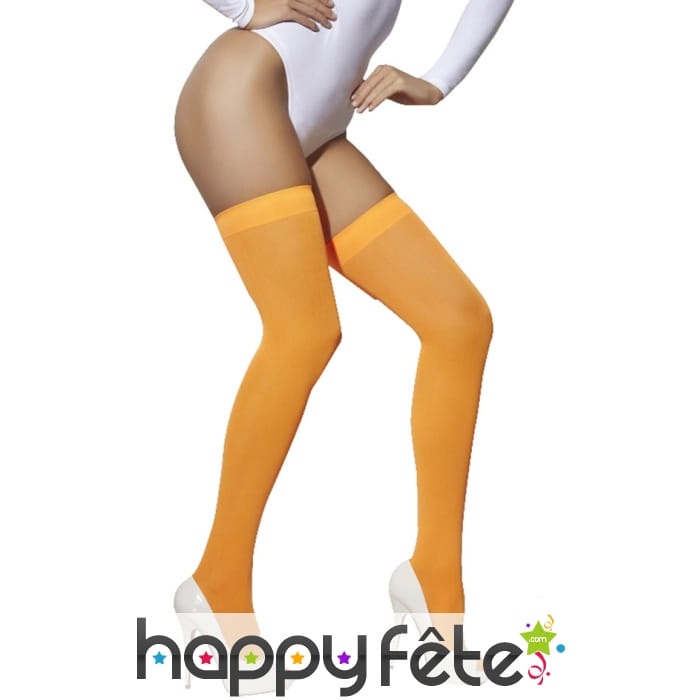Paire de bas orange fluo