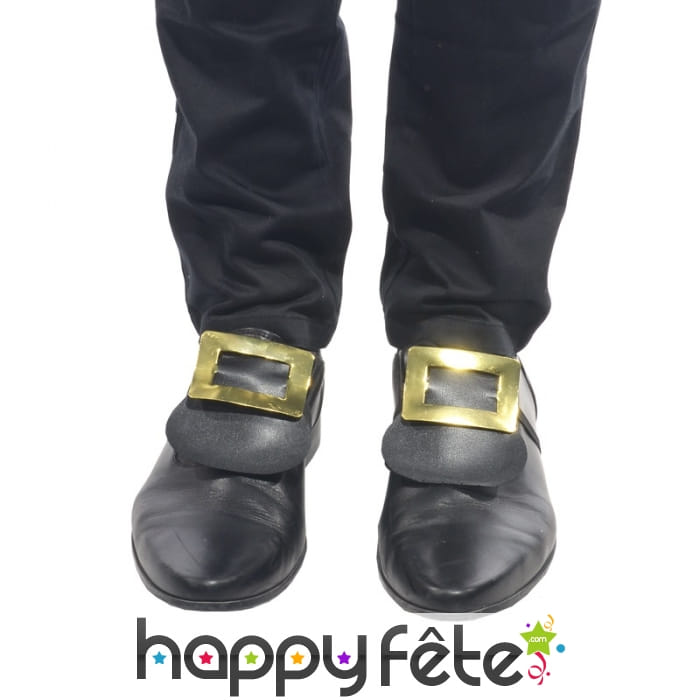 Paire de boucles de chaussures en métal doré