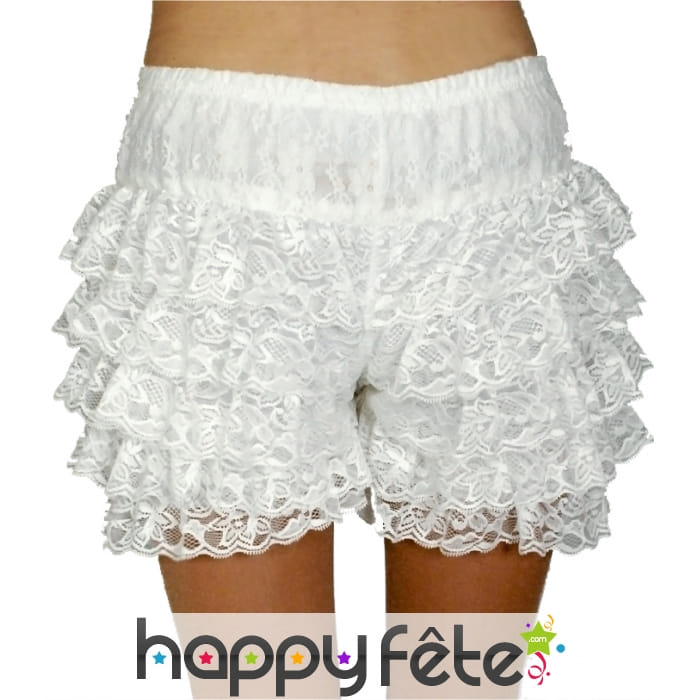 Panty dentelle blanche