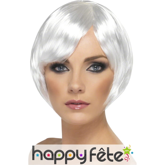 Perruque disco blanche