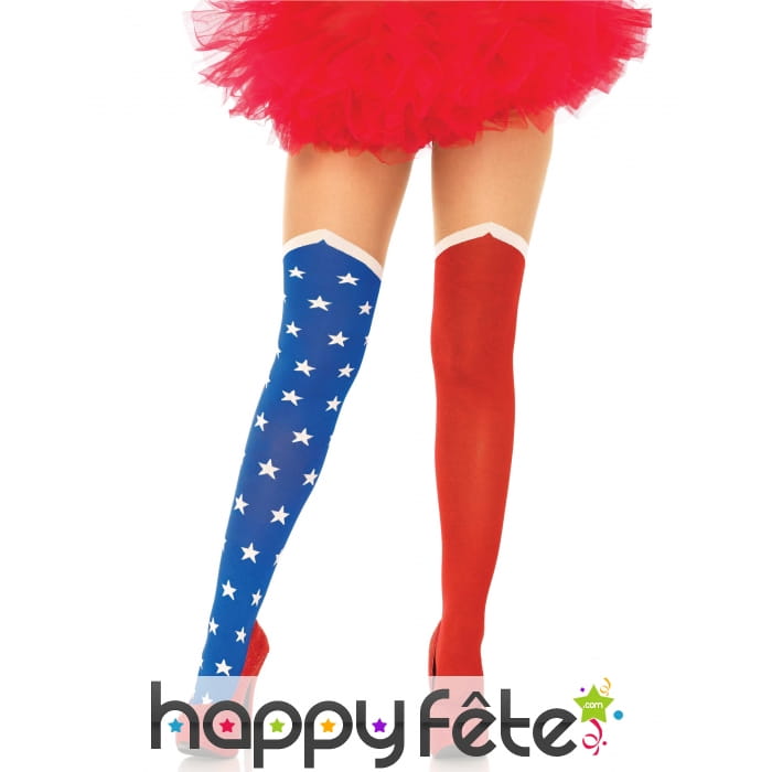Paire de collants drapeau USA