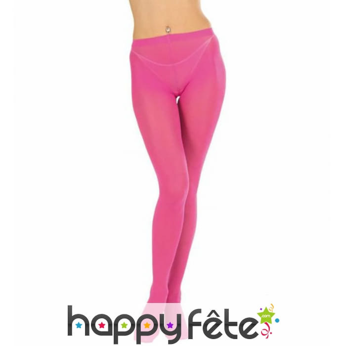 Paire de collants fuchsia opaque