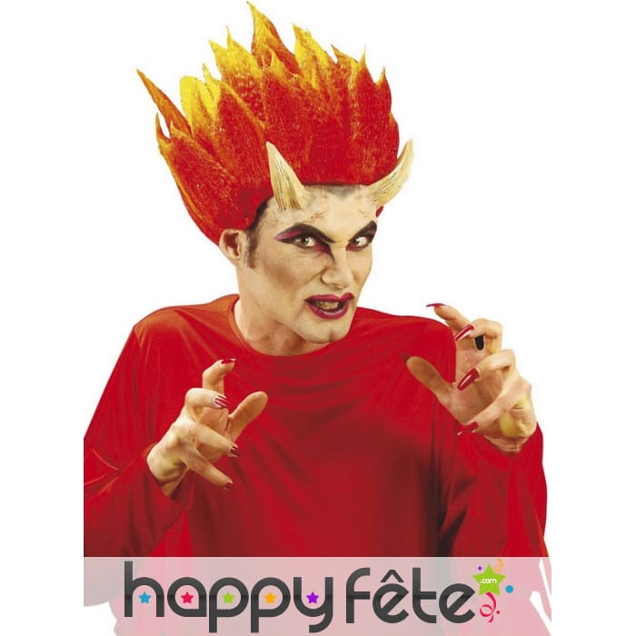 Paire de cornes beiges de démon avec colle