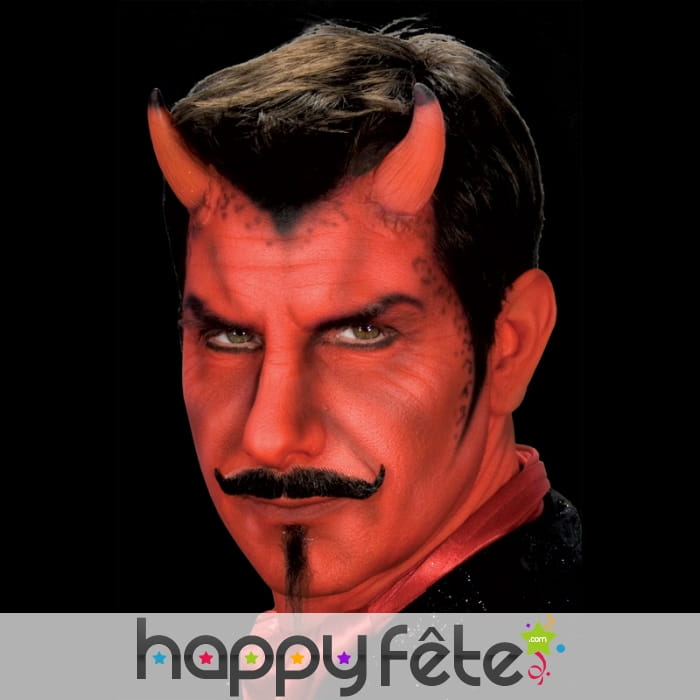 Paire de cornes de diable rouges en latex