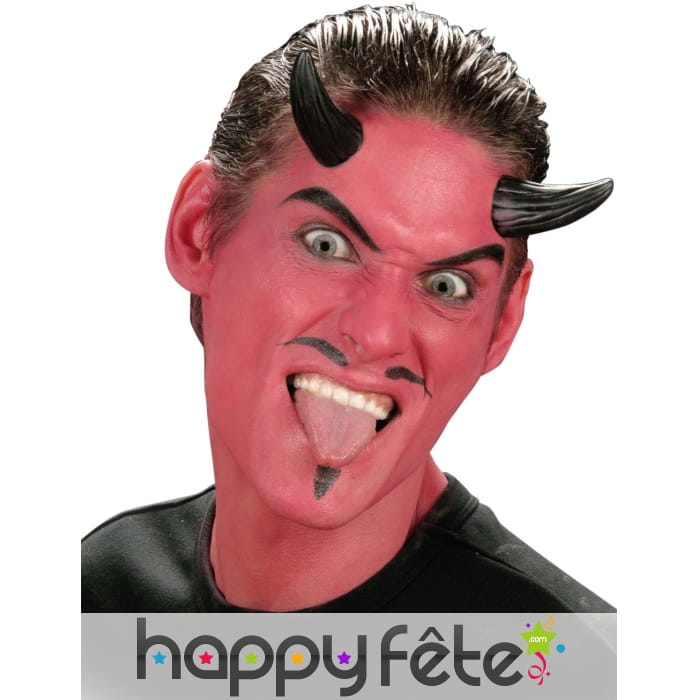 Paire de cornes noires de diable à coller