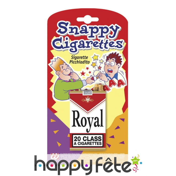 Paquet de cigarettes tape-doigt, farce et attrape