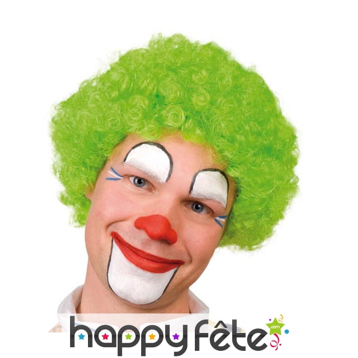 Perruque de clown verte
