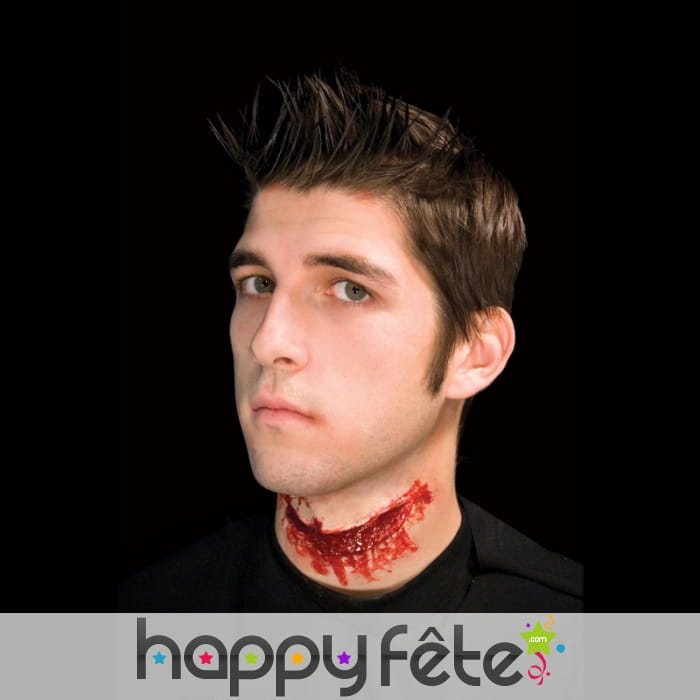 Plaie de cou égorgé en latex